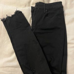 Black ripped skinny jeans!